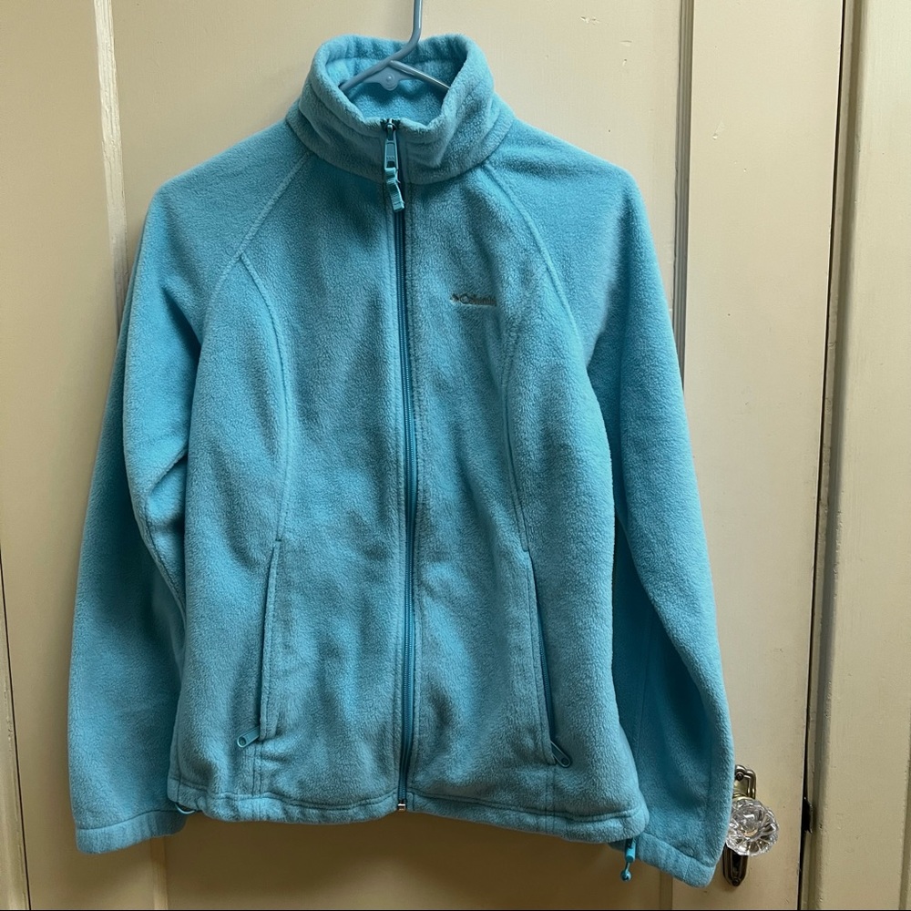 Columbia Womens S turquoise Full-zip Polar Fleece Jacket